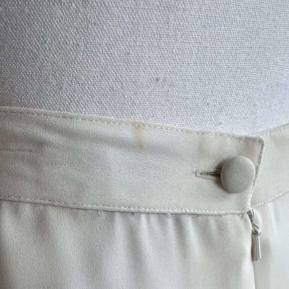 NWT Vintage 90s 100% Silk Pink and Cream Blazer and Chiffon Pleated Skirt Set - Picture 11 of 16